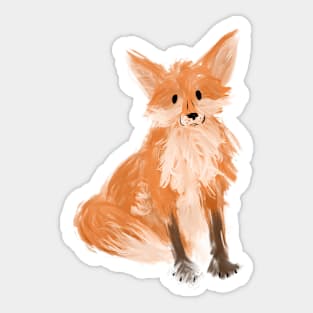 Fuzzy Fox Sticker